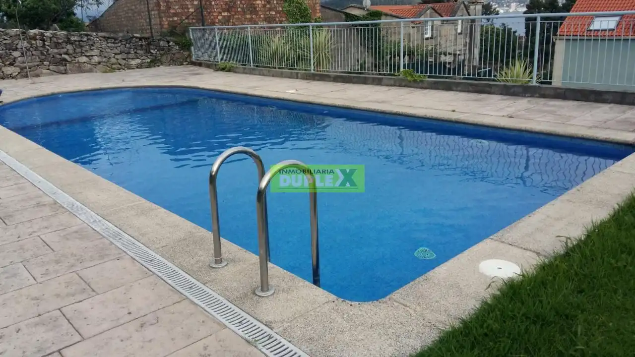 Swimming pool of Attic for rent in Poio  with Heating, Swimming Pool and Furnished