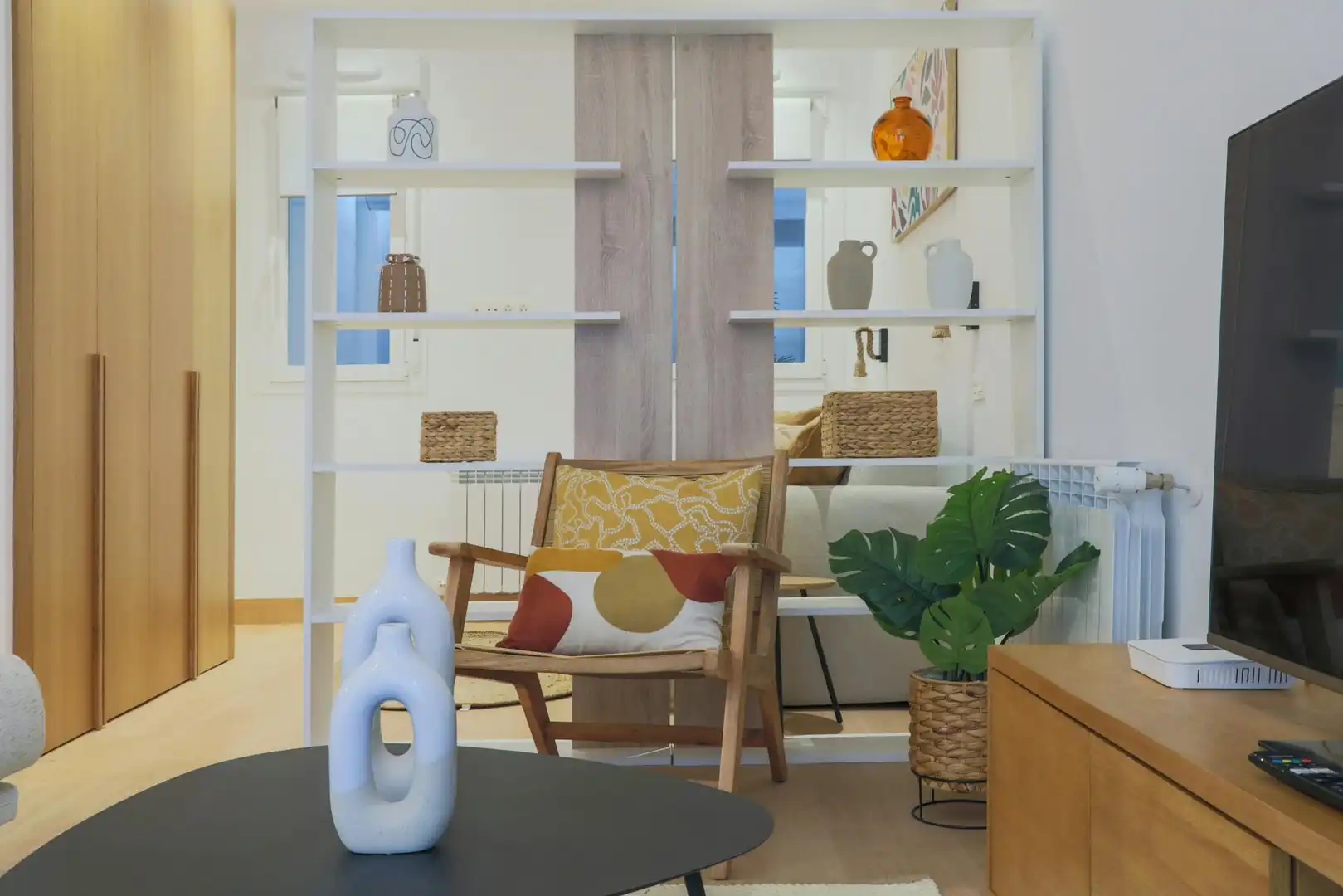 Sala de estar de Piso de alquiler en Madrid con Aire acondicionado y Lavadora