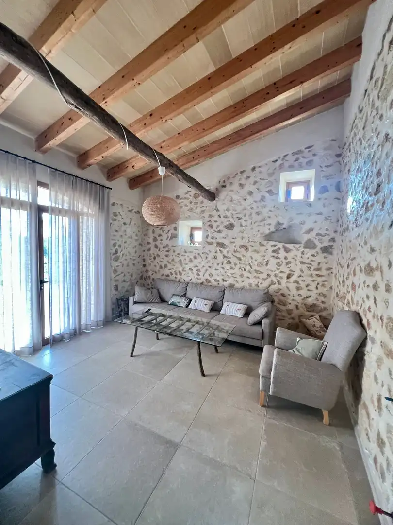 Sala d'estar de Finca rústica de lloguer en Felanitx amb Calefacció i Moblat