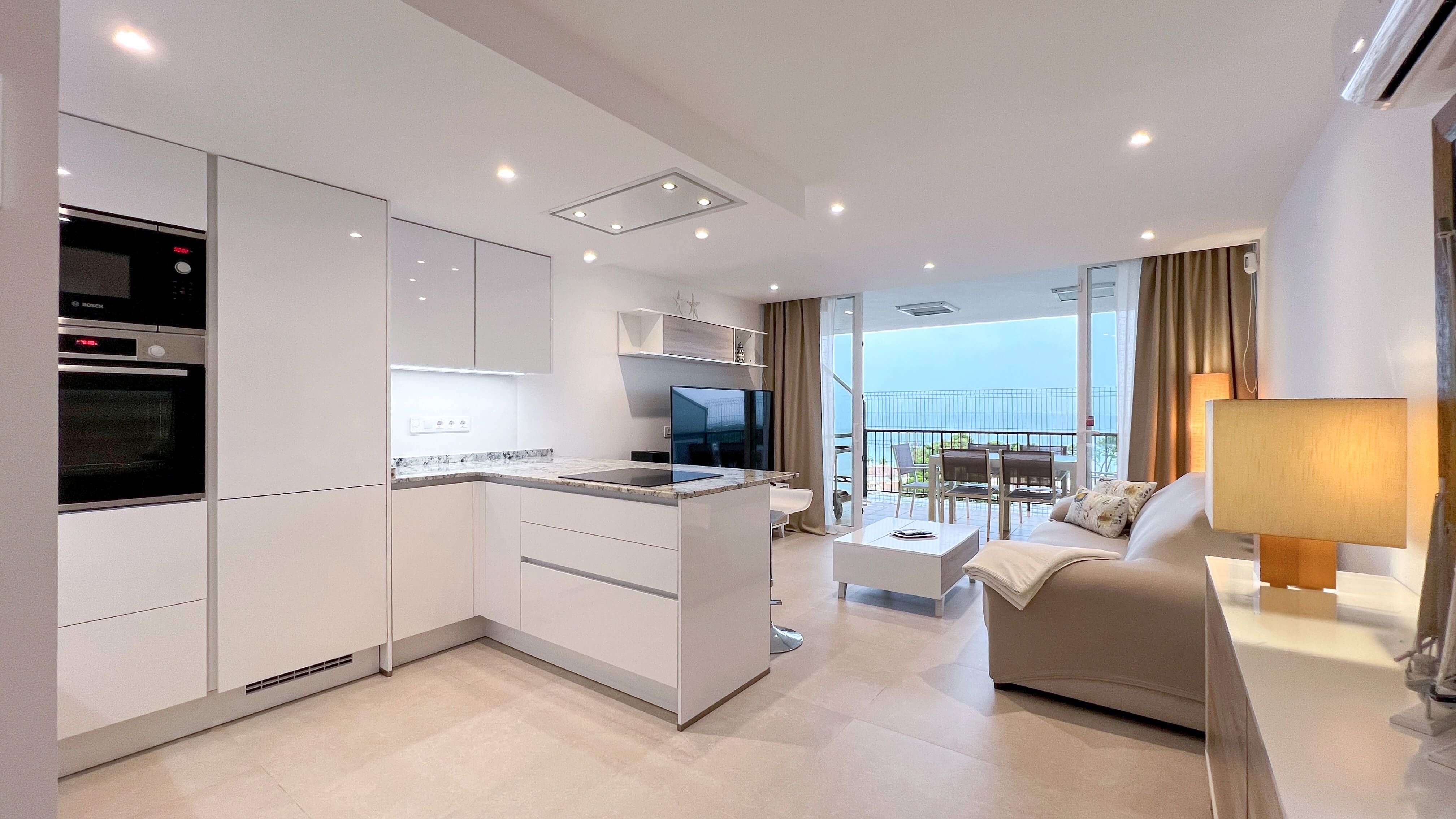 Living room of Attic to rent in Alcúdia  with Air Conditioner, Swimming Pool and Furnished