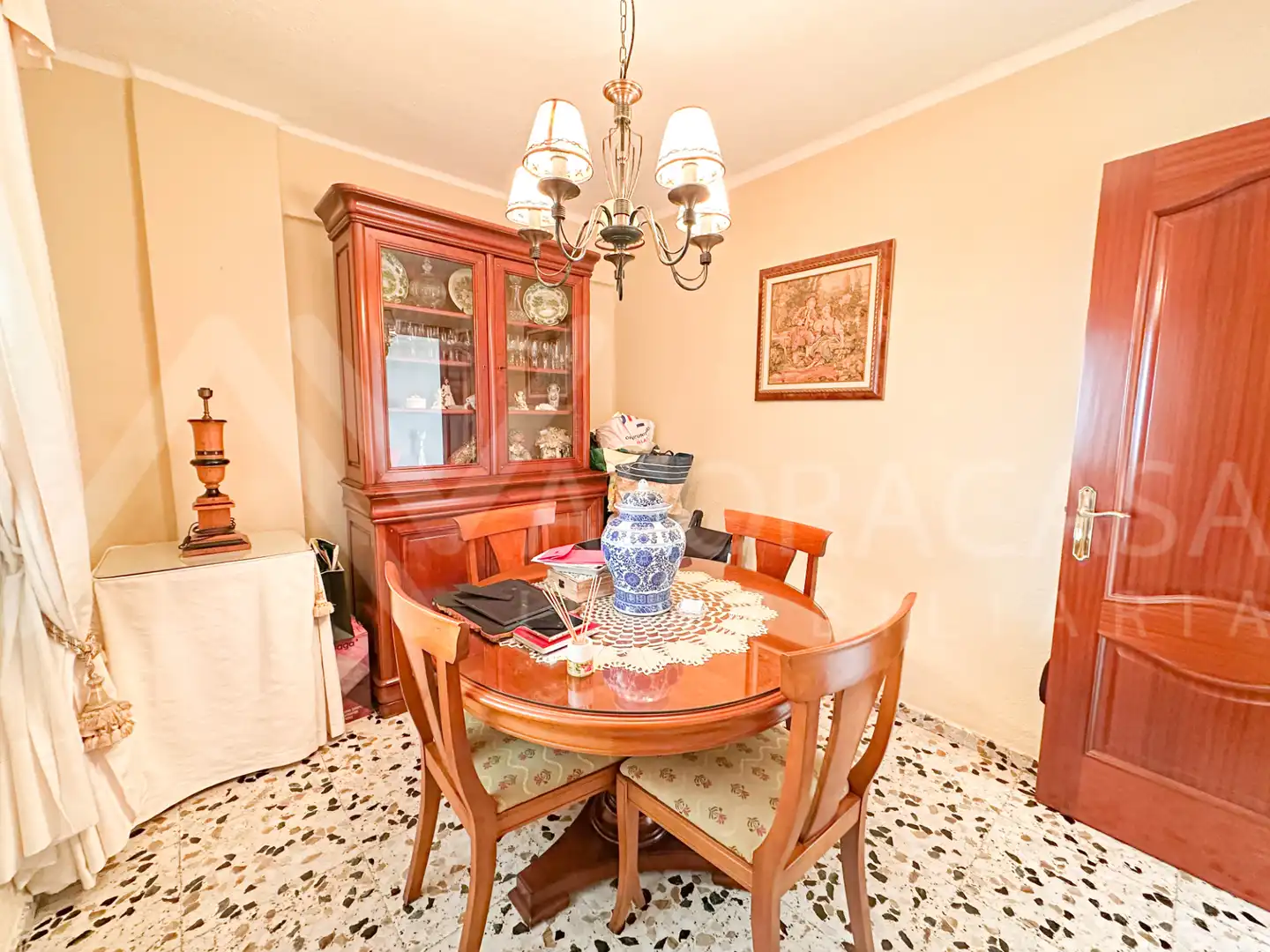 Dining room of Flat for sale in Málaga  with Air Conditioner, Terrace and Furnished
