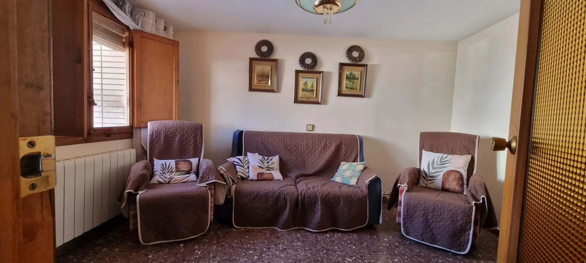 Sala d'estar de Finca rústica en venda en Épila amb Terrassa