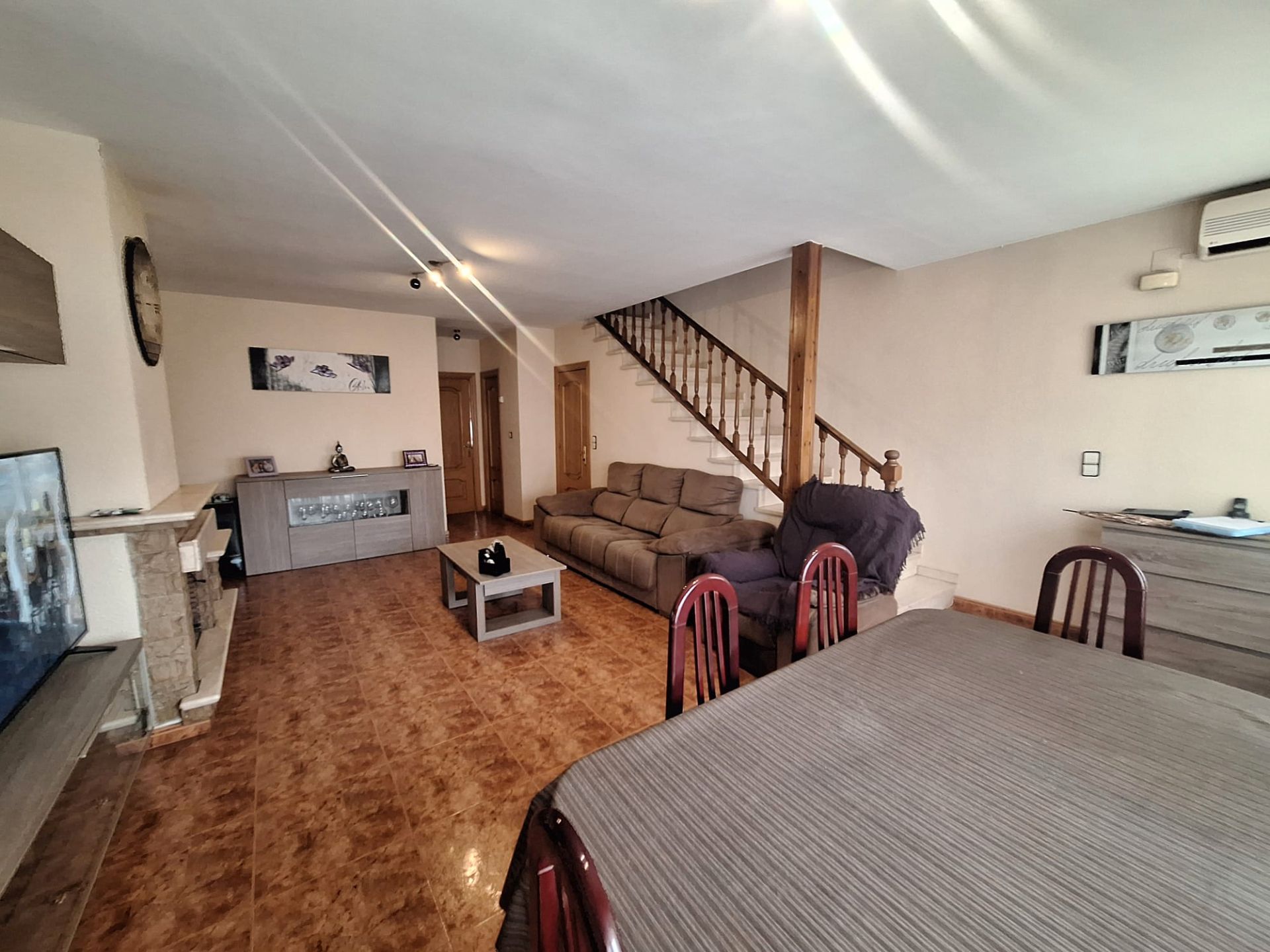 Living room of Single-family semi-detached for sale in Sant Esteve Sesrovires  with Air Conditioner, Heating and Private garden