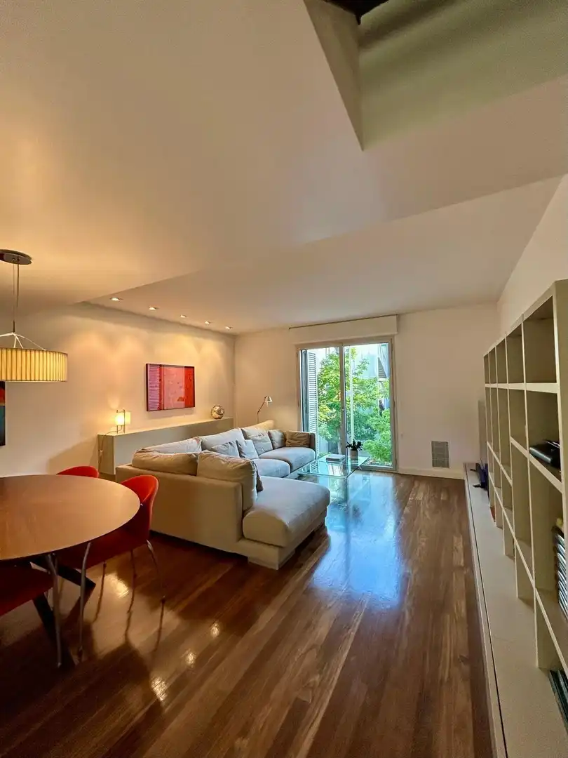 Sala de estar de Dúplex en venta en Manresa con Calefacción, Jardín privado y Parquet