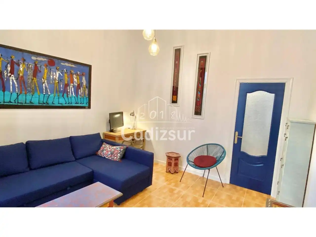 Sala de estar de Piso de alquiler en Cádiz con Amueblado
