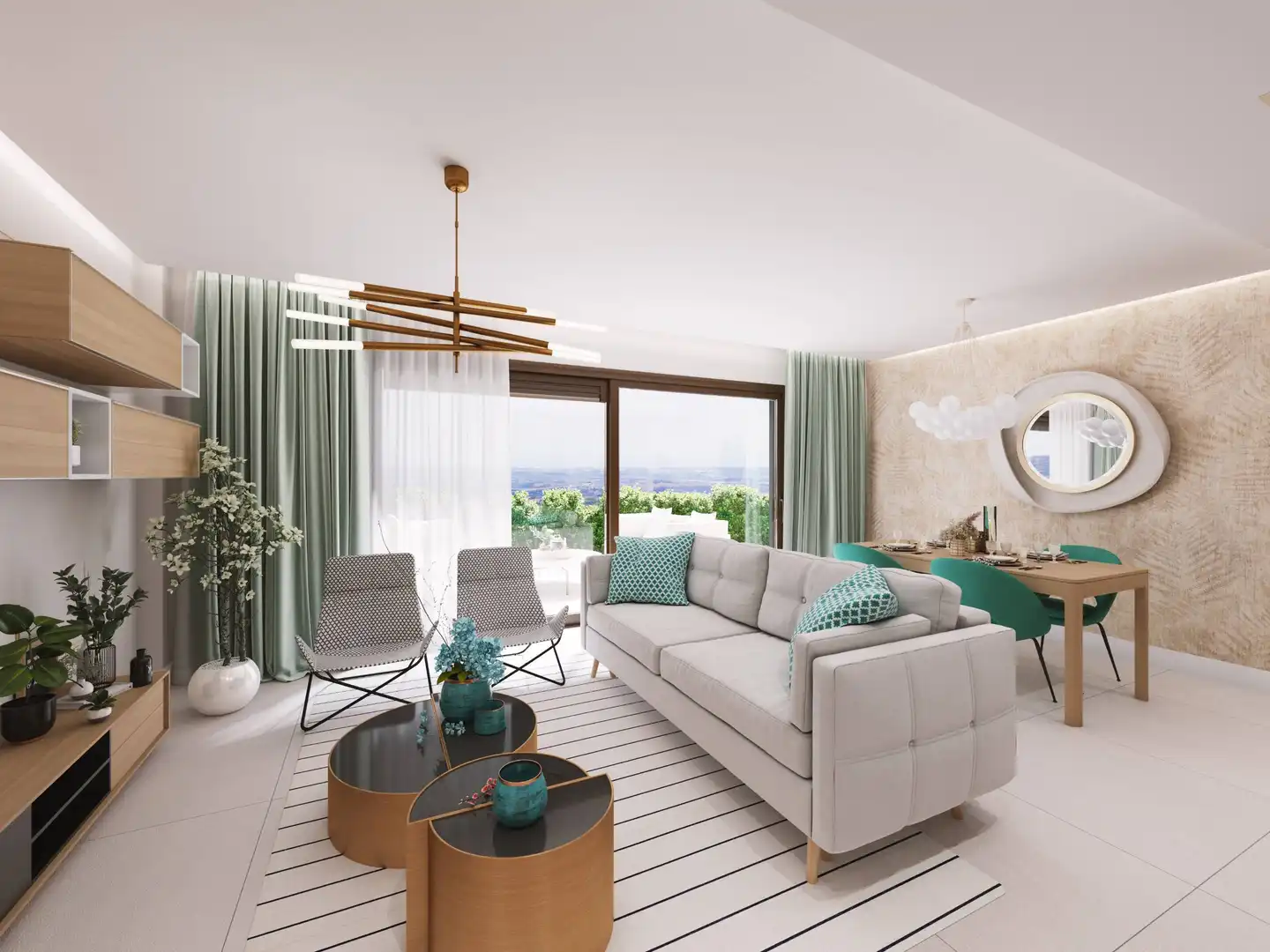 Sala d'estar de Apartament en venda en Istán amb Aire condicionat, Calefacció i Jardí privat