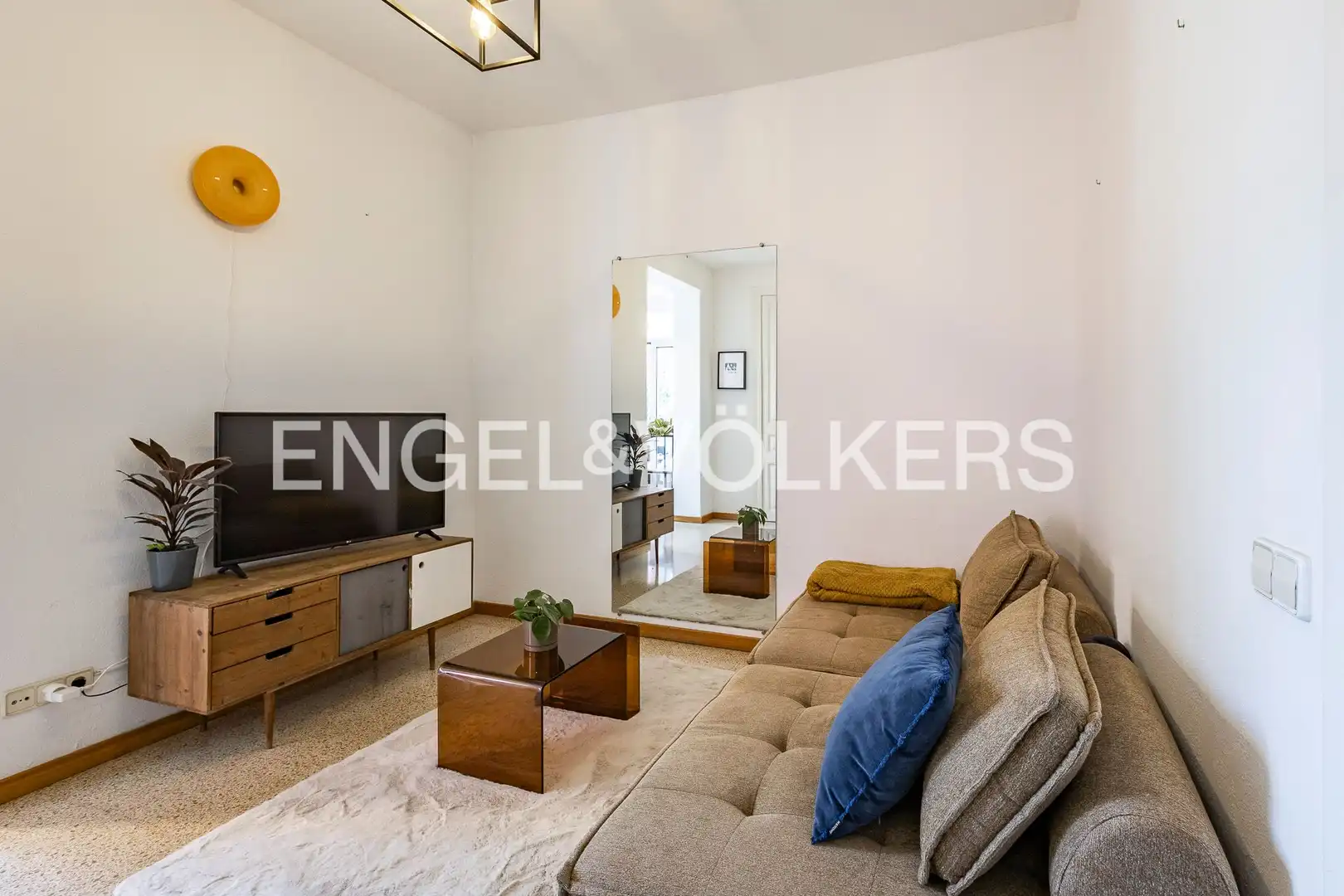 Wohnzimmer von Wohnung zum Verkauf in Barcelona mit Klimaanlage, Heizung und Terrasse