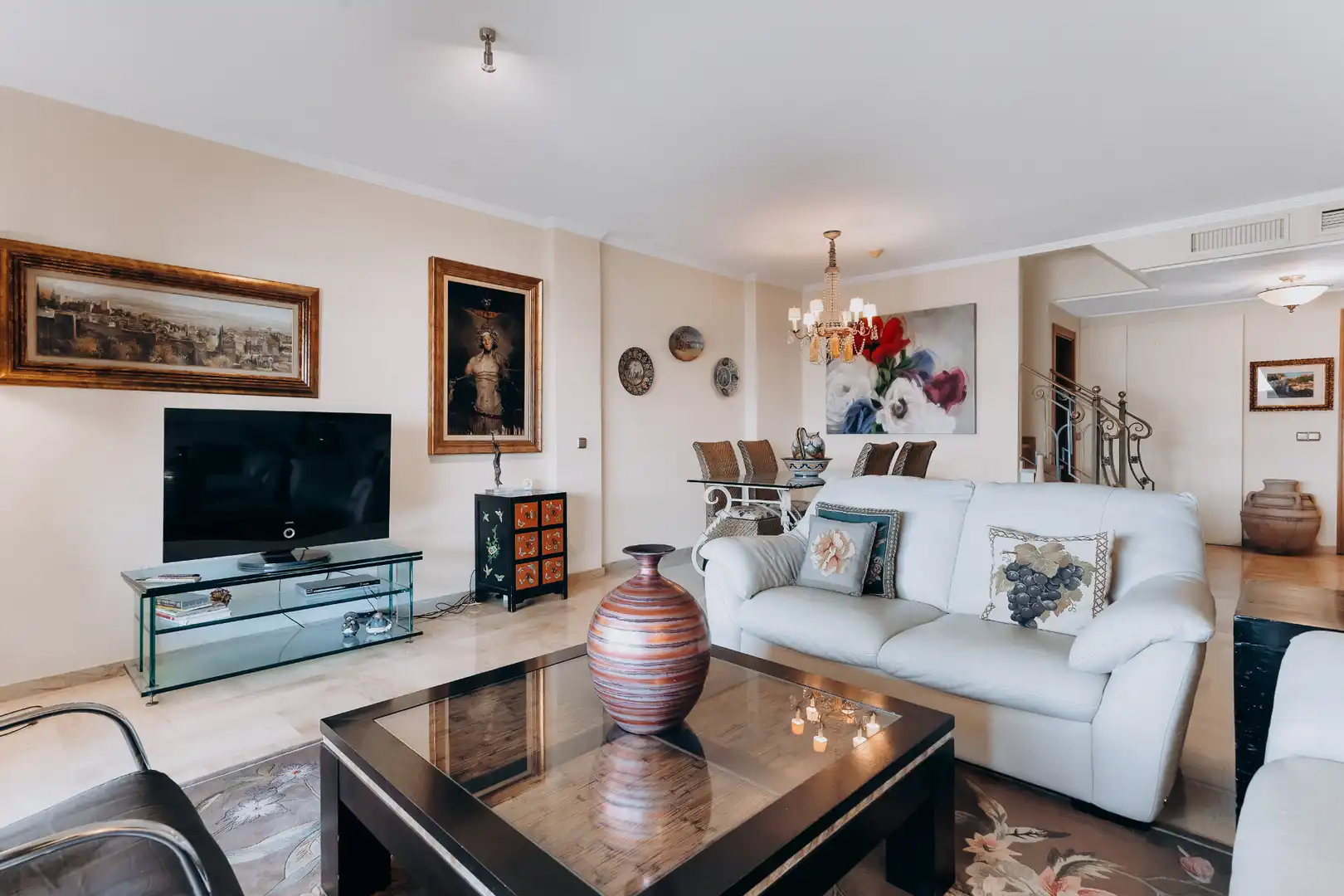 Sala de estar de Ático en venta en Málaga con Aire acondicionado, Calefacción y Terraza