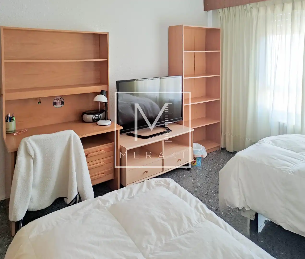 Schlafzimmer von Wohnung zur Miete in Albacete mit Klimaanlage, Heizung und Terrasse