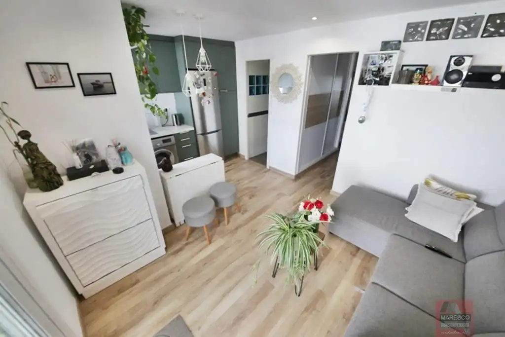 Wohnzimmer von Wohnungen zum Verkauf in Mijas mit Klimaanlage, Terrasse und Gemeinschaftspool