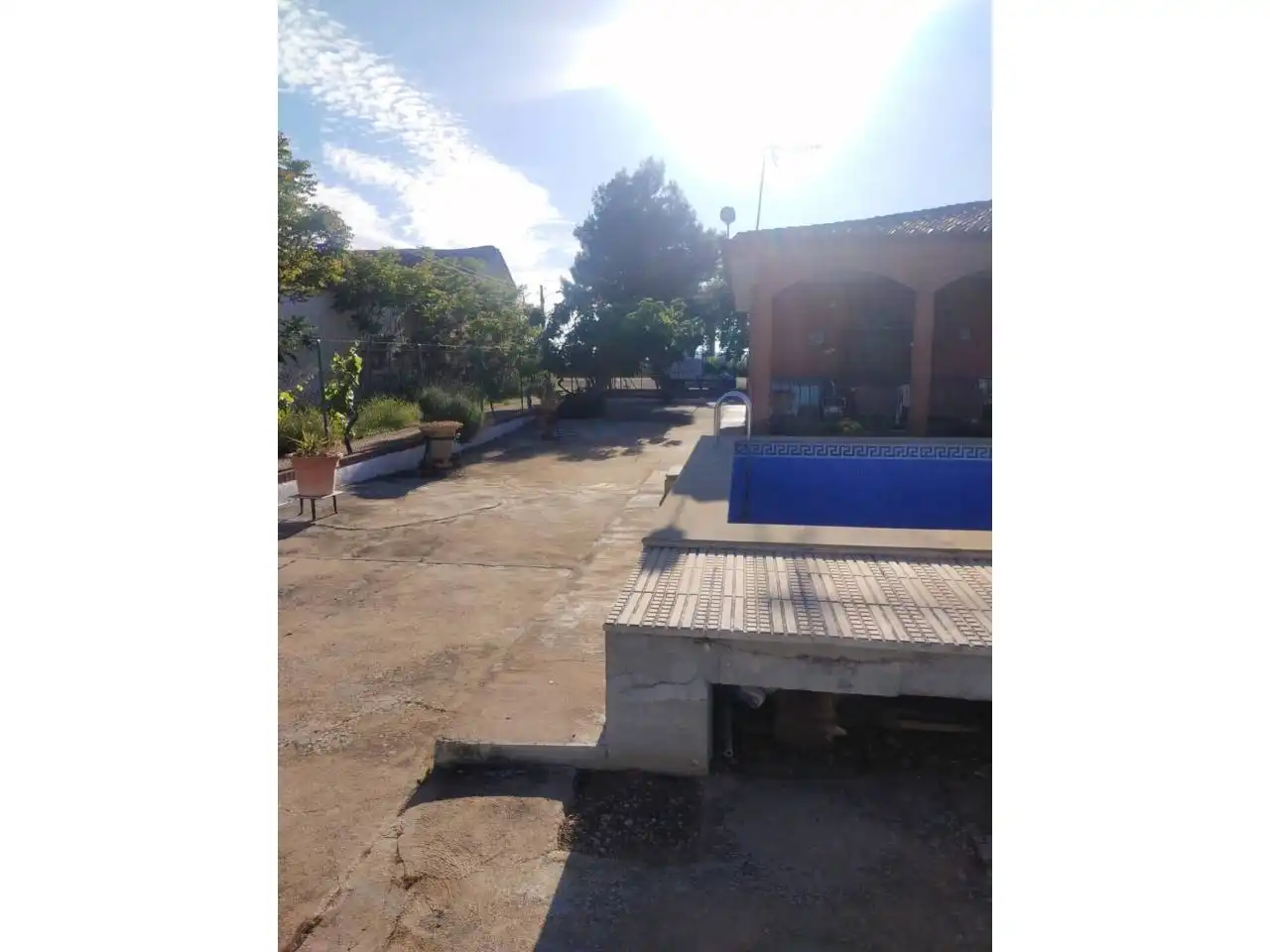 Vista exterior de Finca rústica en venda en Manzanares amb Jardí privat, Terrassa i Piscina