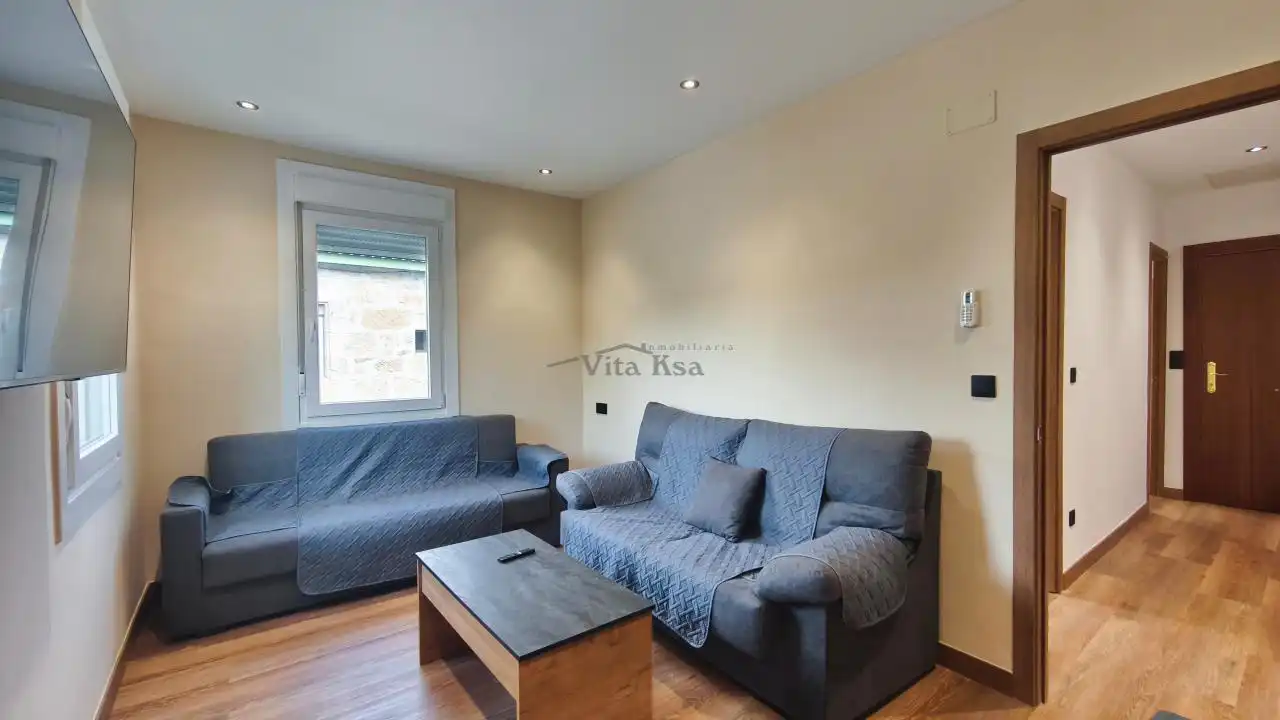 Sala de estar de Piso de alquiler en Ourense Capital  con Calefacción, Amueblado y Balcón