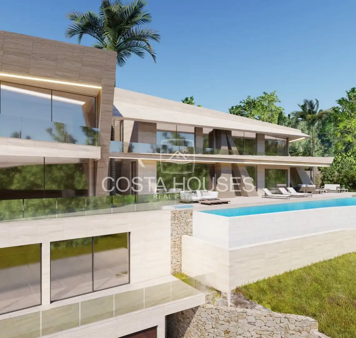 Vista exterior de Casa o xalet en venda en Jávea / Xàbia amb Aire condicionat, Jardí privat i Terrassa