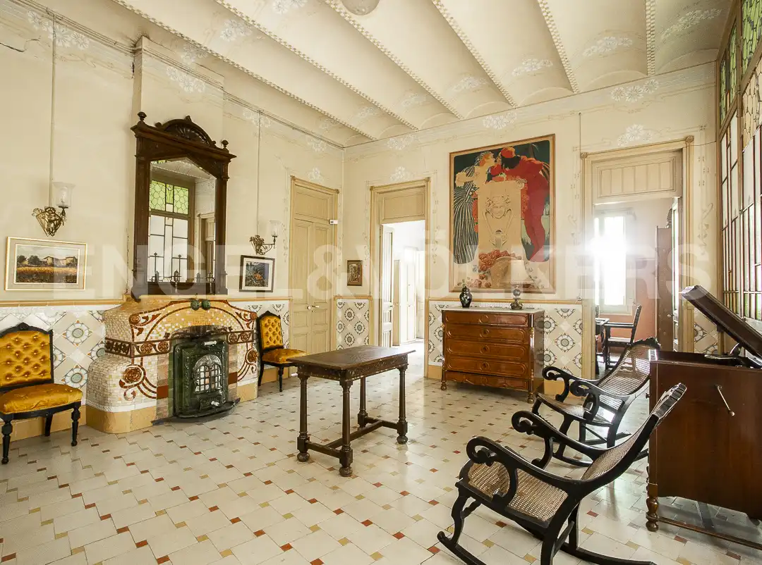 Sala d'estar de Casa o xalet en venda en La Garriga amb Calefacció, Jardí privat i Terrassa
