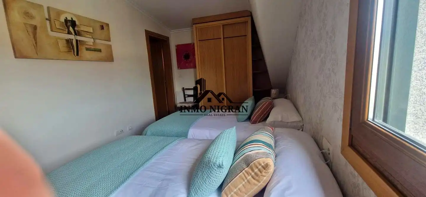 Bedroom of Flat for rent in Baiona  with Terrace, Furnished and Community pool