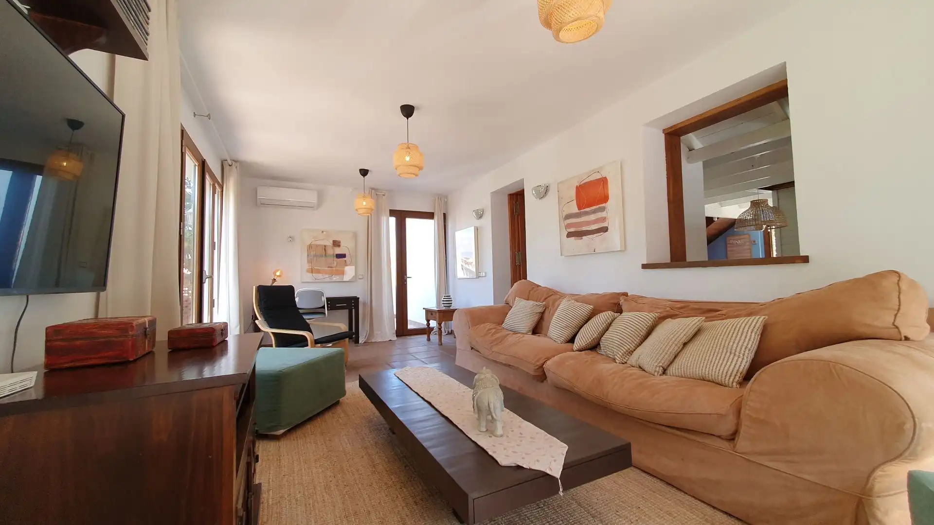 Sala de estar de Finca rústica en venta en Alhaurín El Grande con Piscina