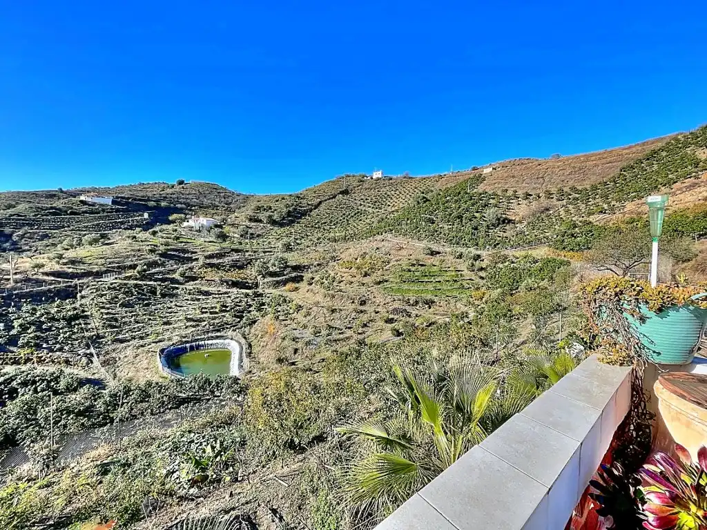 Vista exterior de Finca rústica en venta en Macharaviaya con Jardín privado, Terraza y Amueblado