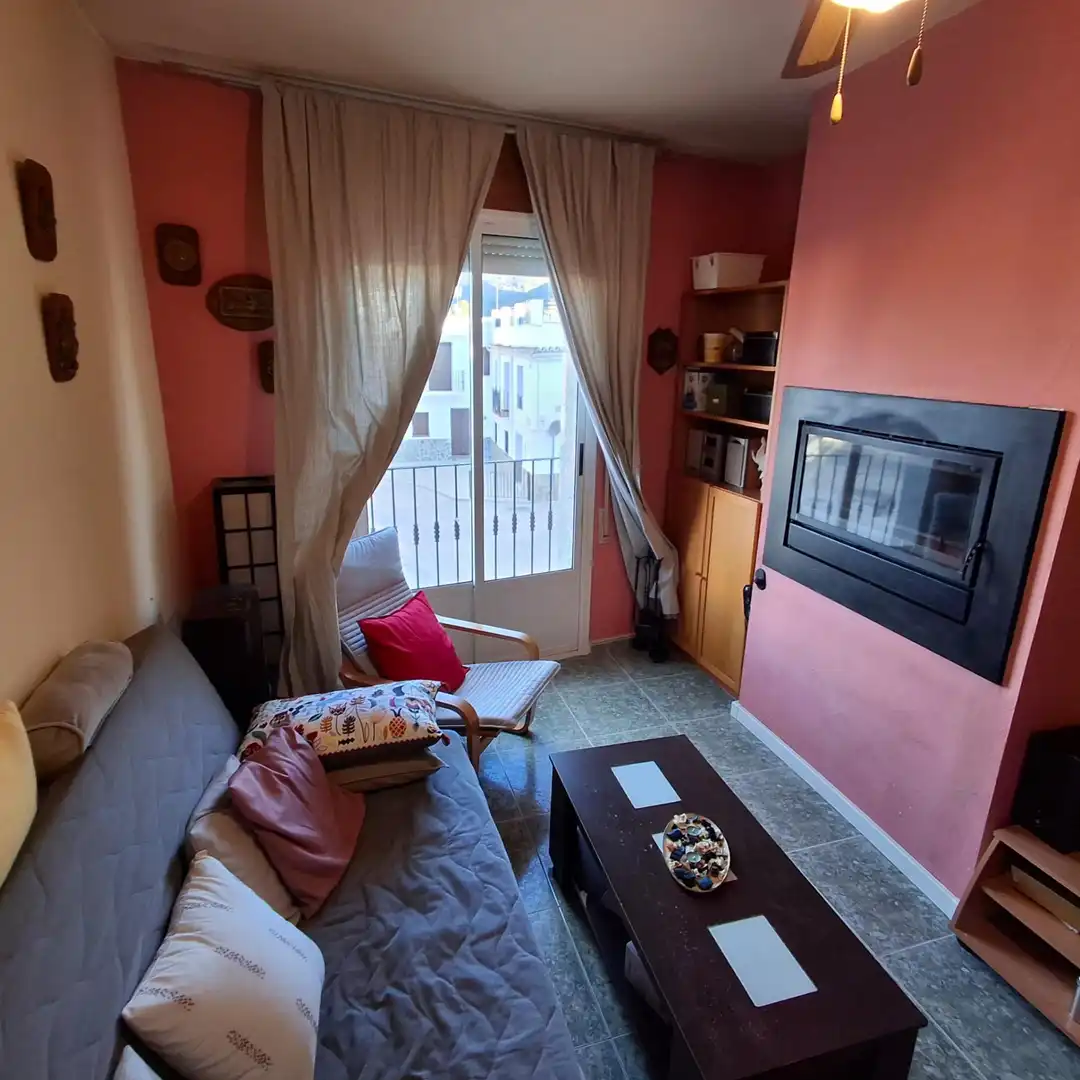 Living room of Flat for sale in Fondón  with Air Conditioner, Private garden and Furnished
