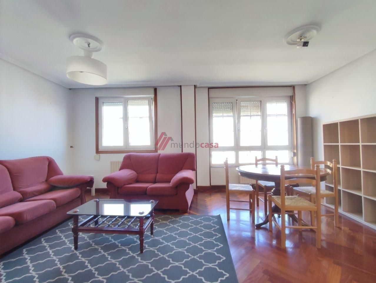 Living room of Flat to rent in Ferrol  with Heating, Parquet flooring and Furnished