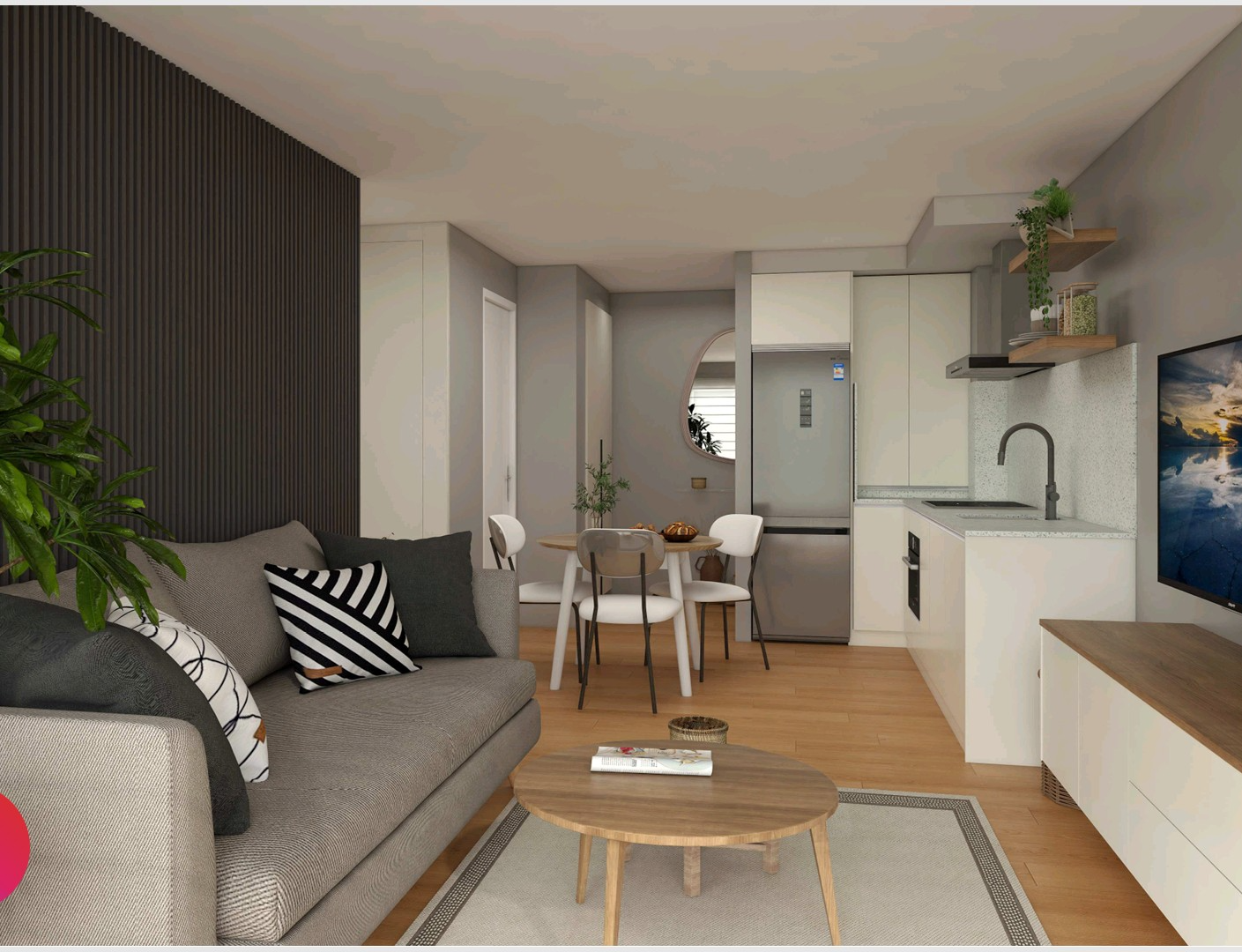 Sala de estar de Apartamento en venta en Malpica de Bergantiños con Piscina comunitaria