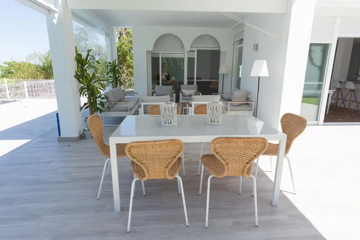 Terraza de Casa o chalet de alquiler en Sanlúcar de Barrameda con Aire acondicionado, Jardín privado y Terraza