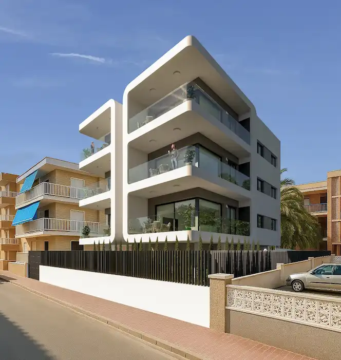Piso de obra nueva con piscina en venta en Calle Huesca