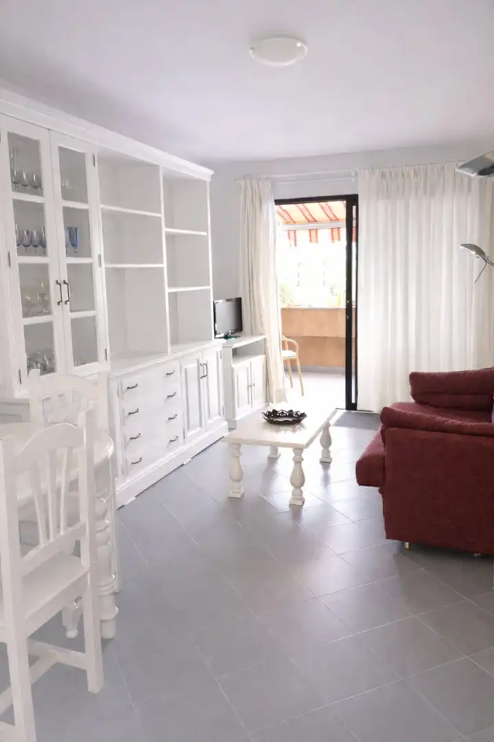 Living room of Flat for rent in Puerto de la Cruz  with Terrace, Furnished and Oven