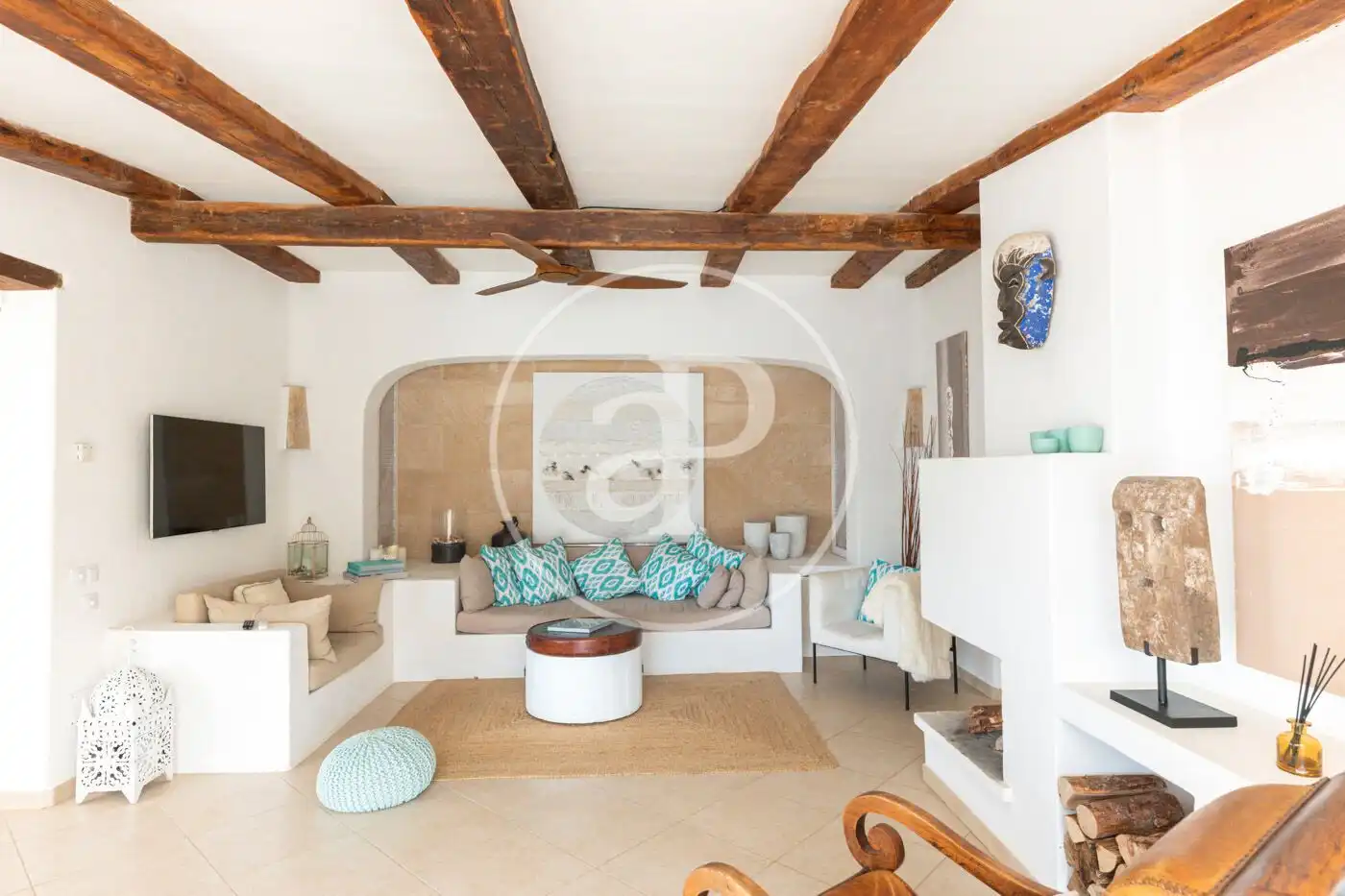 Sala de estar de Piso de alquiler en Andratx con Jardín privado, Terraza y Amueblado