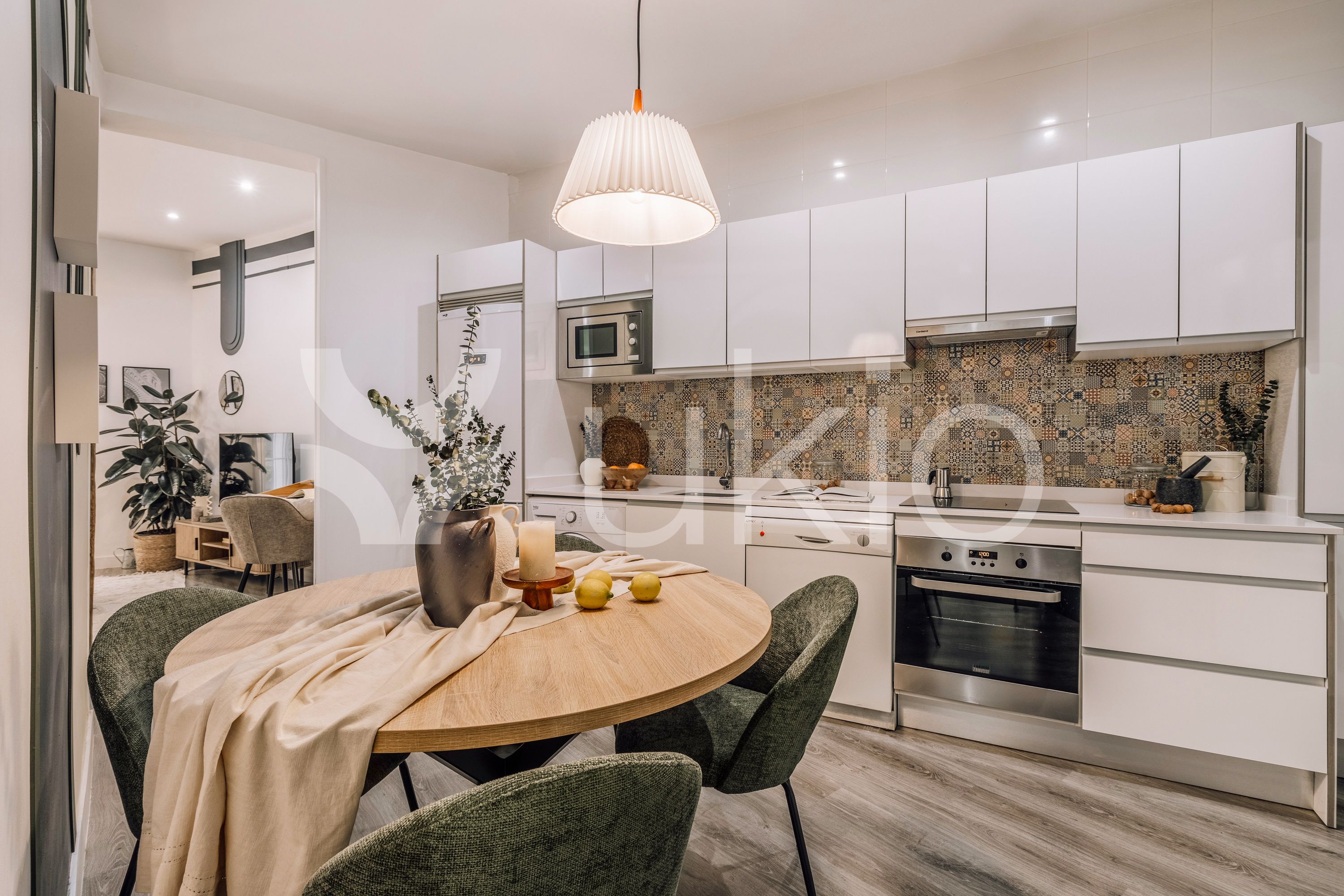 Kitchen of Apartment to rent in  Madrid Capital  with Air Conditioner, Heating and Furnished