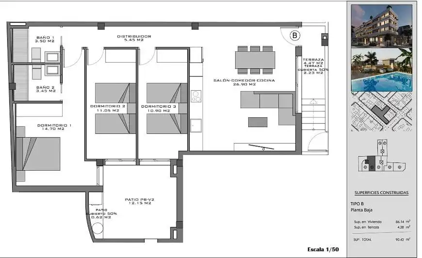 Apartament amb terrassa en venda a Santa Pola ciudad, imagen 10