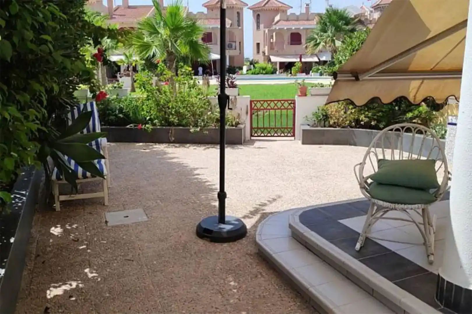 Terrasse von Maisonette zur Miete in Mazarrón mit Privatgarten, Schwimmbad und Möbliert