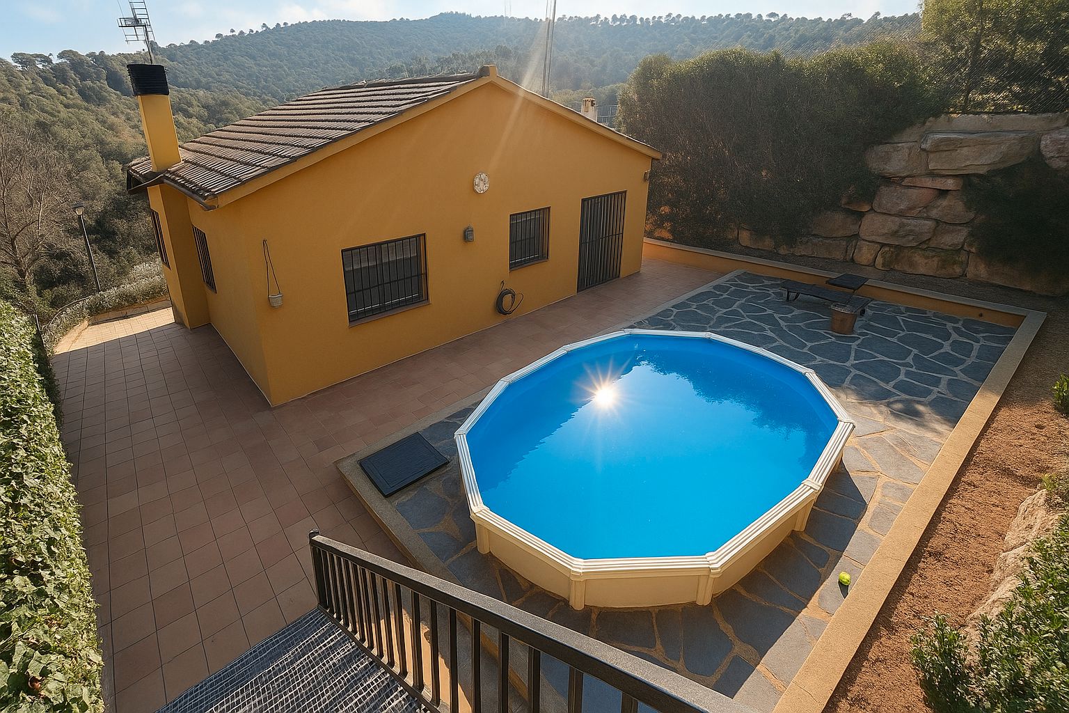 Swimming pool of House or chalet for sale in Vallgorguina  with Heating, Private garden and Terrace