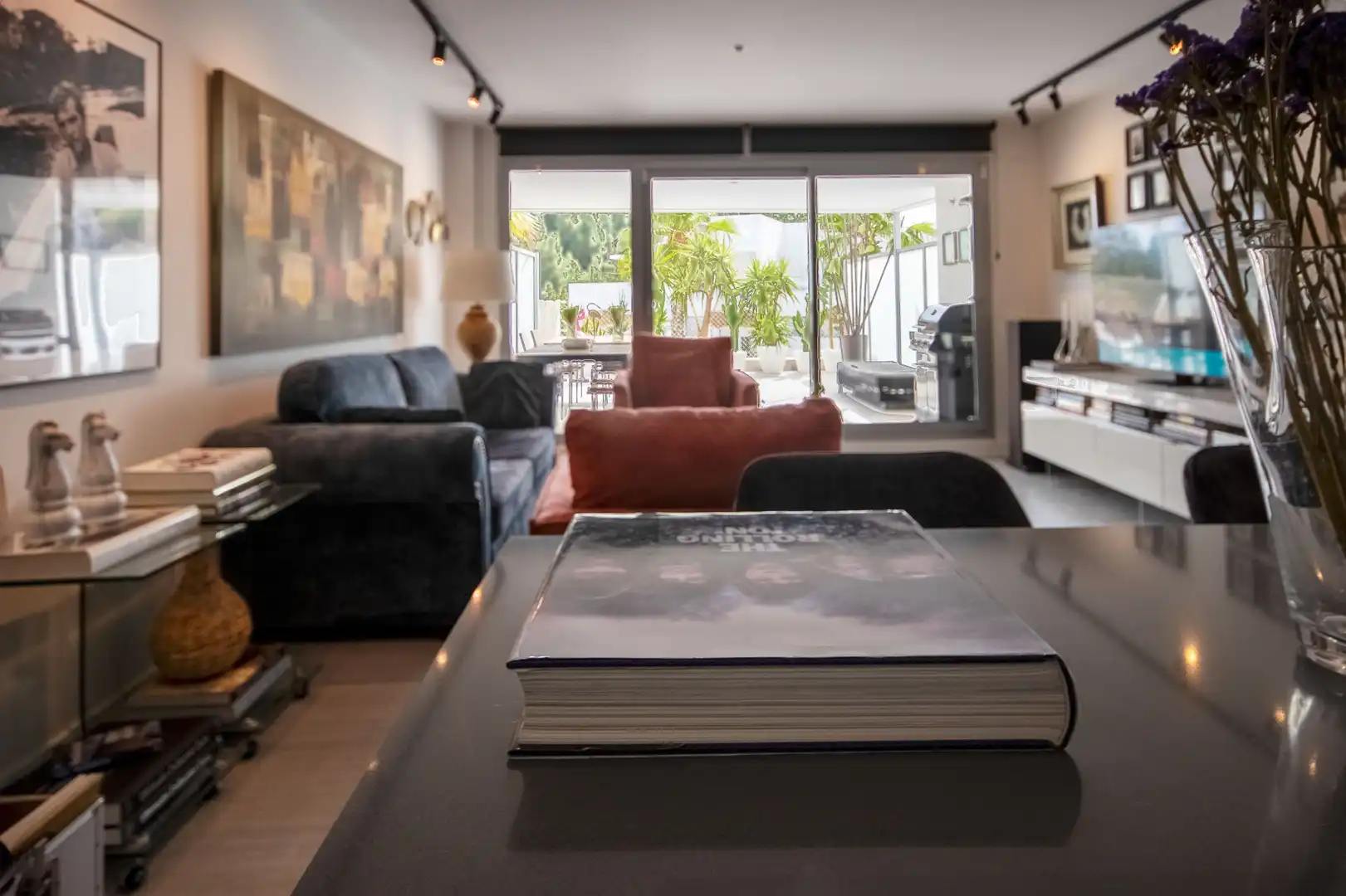 Sala de estar de Piso en venta en Mijas con Aire acondicionado, Jardín privado y Terraza