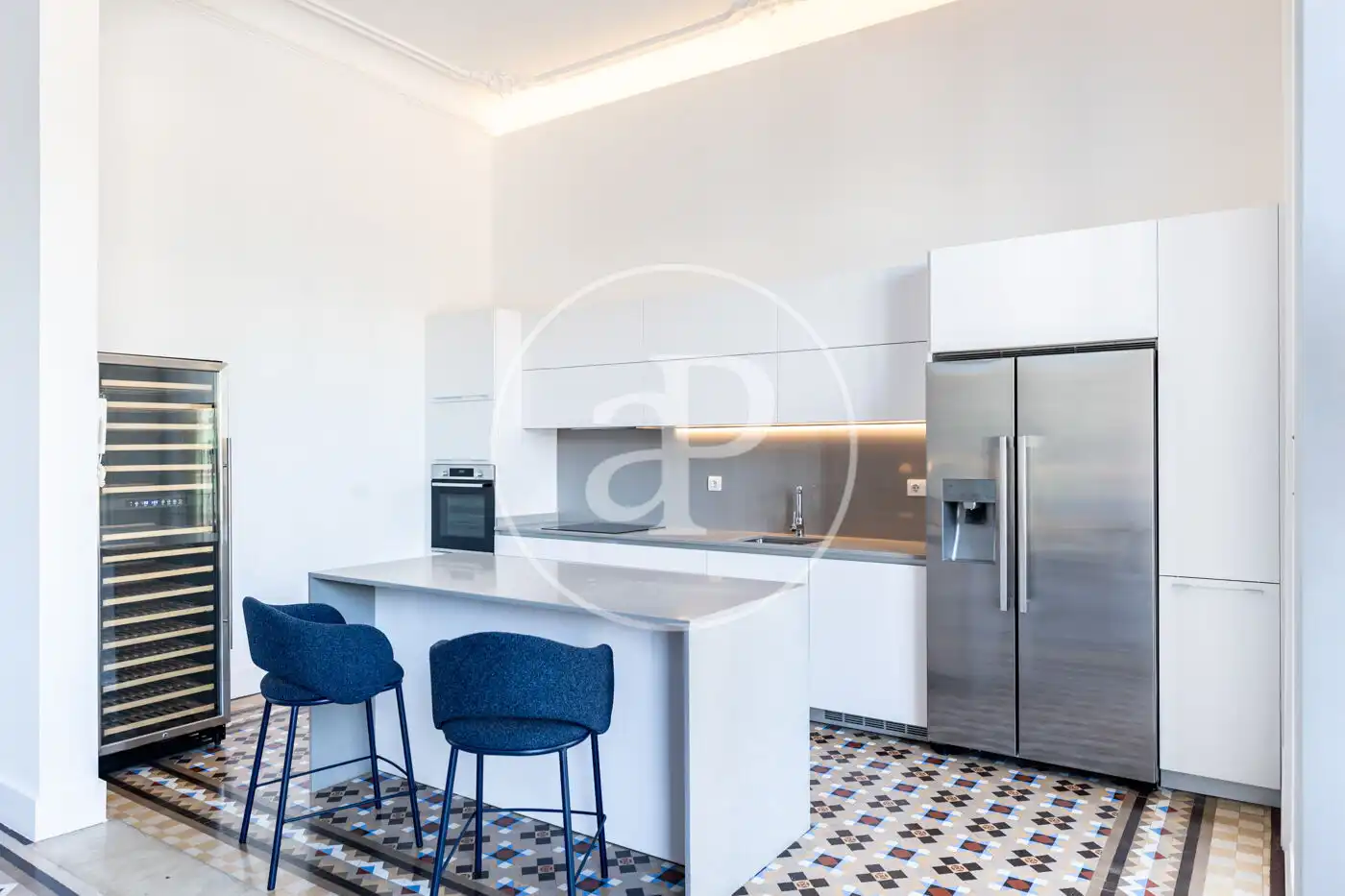 Küche von Wohnung zur Miete in Barcelona mit Klimaanlage, Heizung und Möbliert