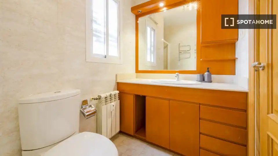 Bathroom of Flat for rent in Madrid  with Air Conditioner, Heating and Furnished