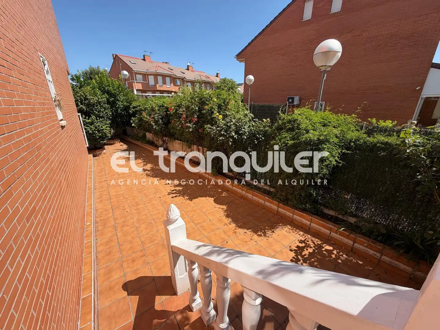 Terrassa de Casa adosada de lloguer en Leganés amb Jardí privat, Parquet i Terrassa