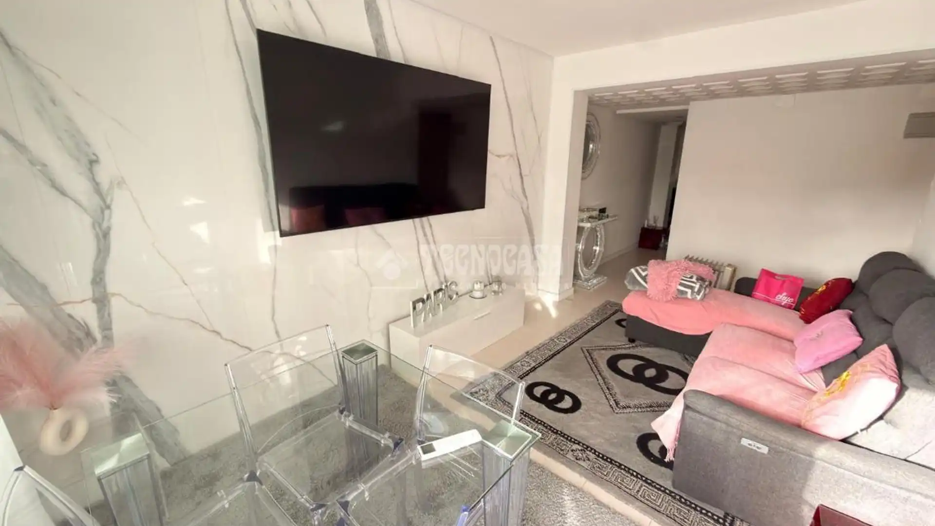 Sala de estar de Piso en venta en  Zaragoza Capital con Aire acondicionado, Calefacción y Amueblado