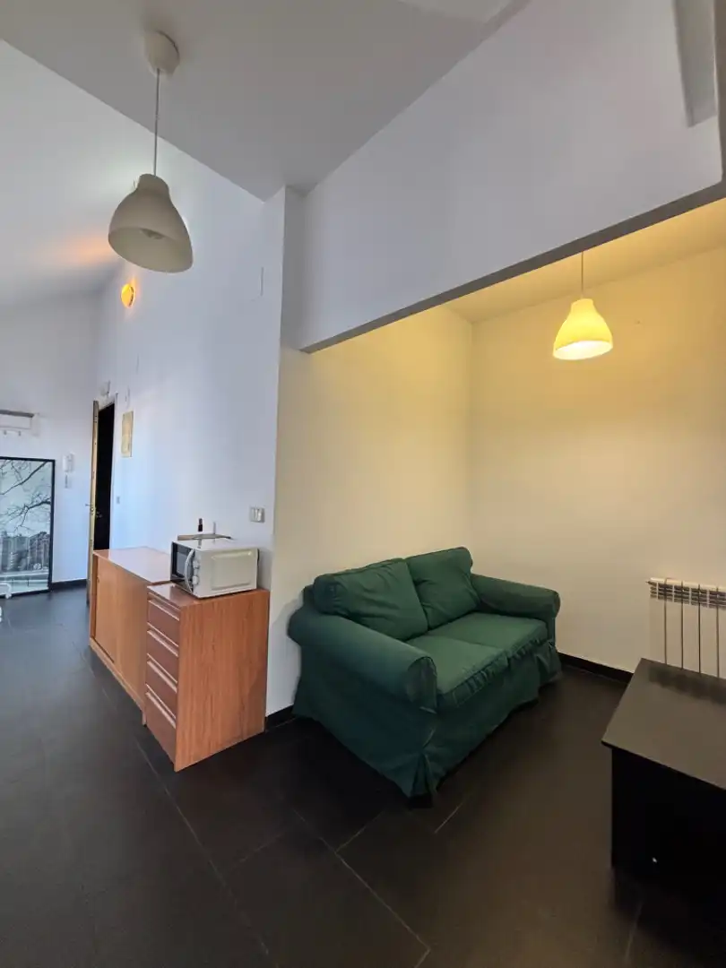 Sala d'estar de Pis de lloguer en Madrid amb Calefacció, Terrassa i Moblat