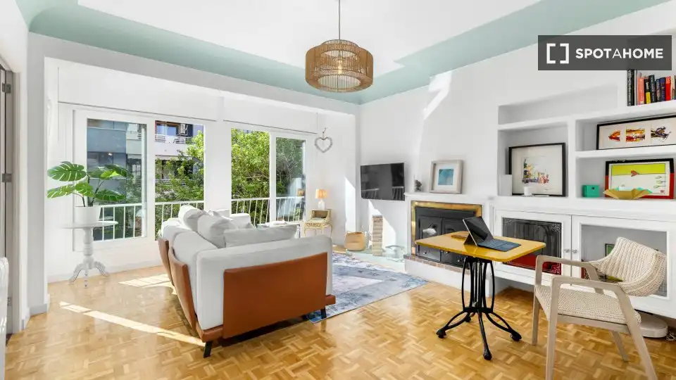 Sala de estar de Apartamento para compartir en  Palma de Mallorca con Aire acondicionado, Terraza y Amueblado