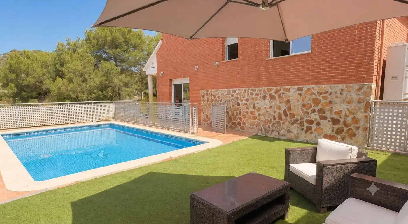 Schwimmbecken von Haus oder Chalet zum Verkauf in Castellet i la Gornal mit Klimaanlage, Heizung und Privatgarten