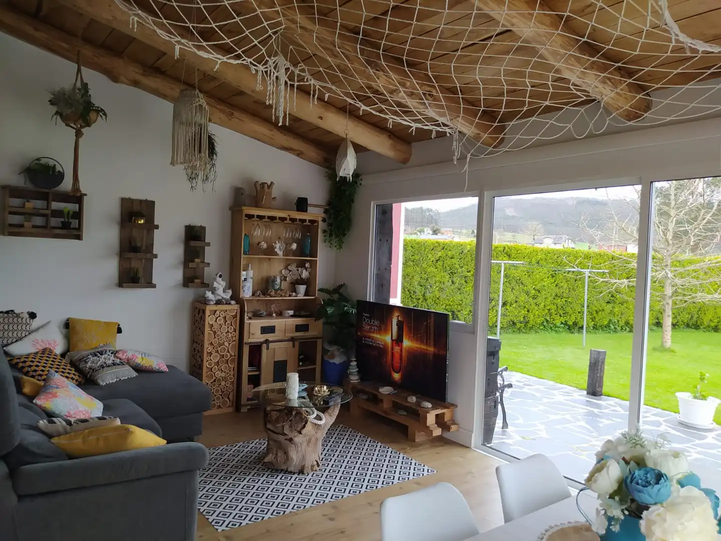Sala de estar de Casa adosada en venta en Foz con Calefacción, Jardín privado y Terraza