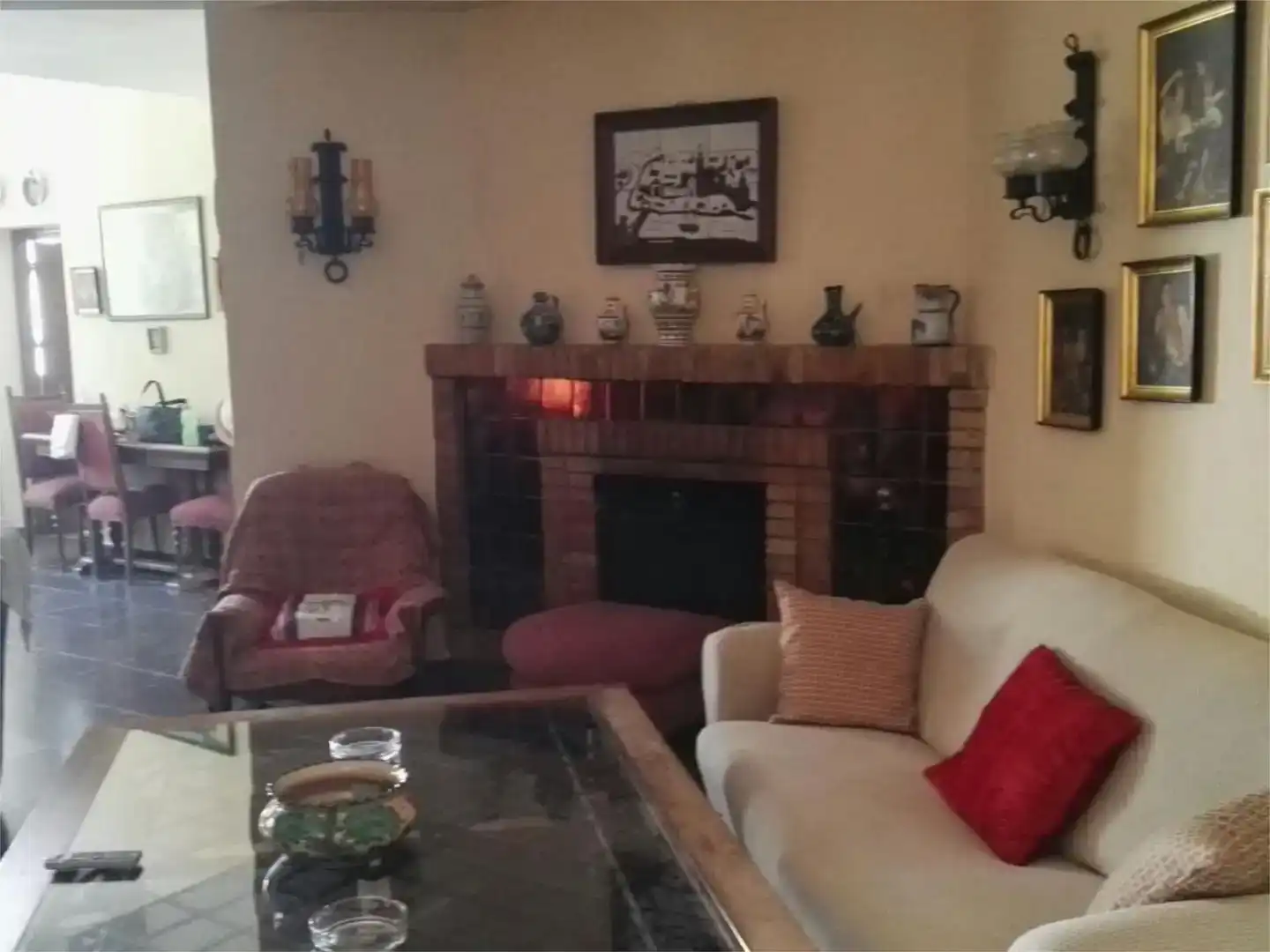 Sala de estar de Casa o chalet de alquiler en Alcalá de Guadaira con Aire acondicionado, Jardín privado y Piscina