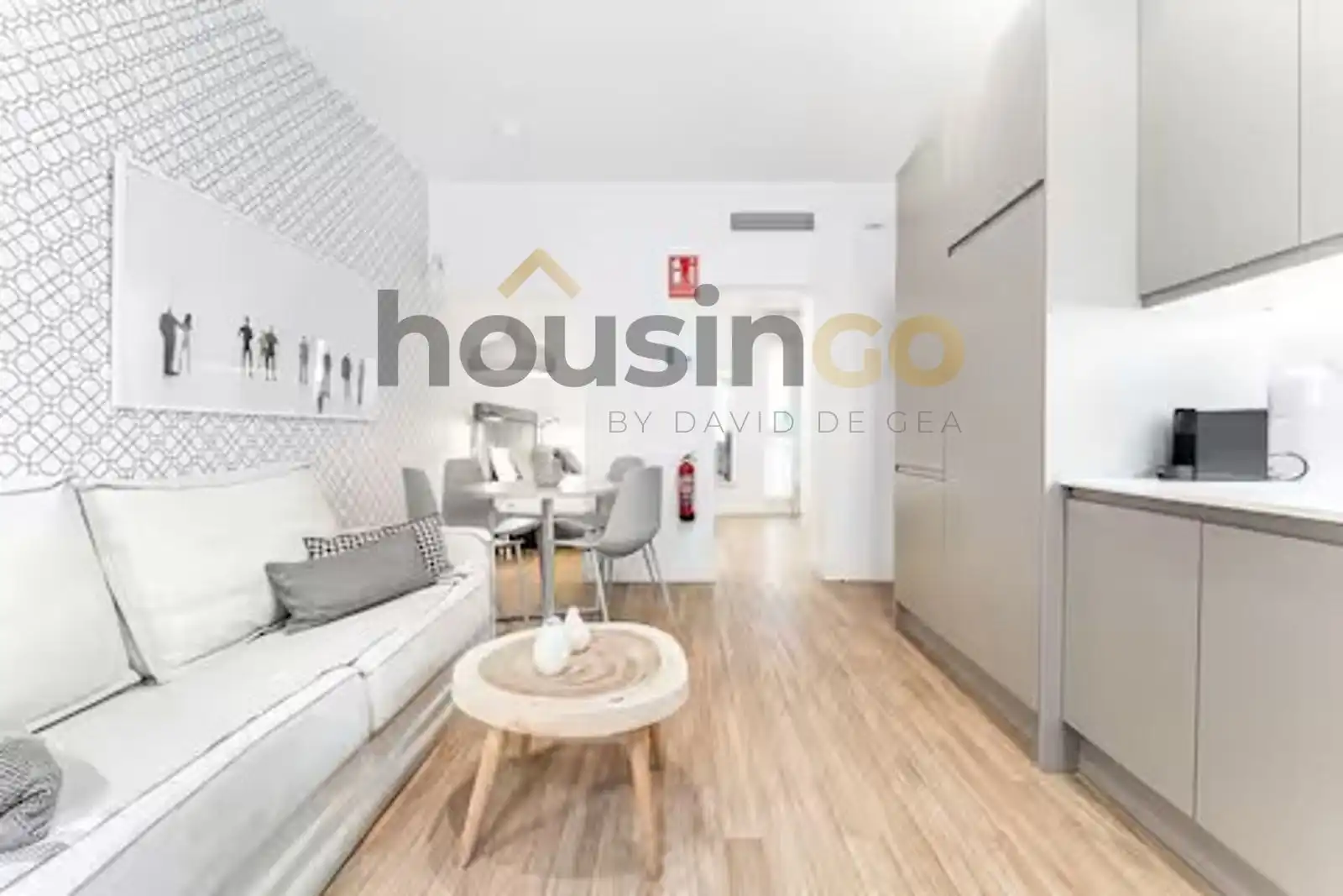 Sala d'estar de Estudi de lloguer en Madrid amb Aire condicionat, Calefacció i Terrassa