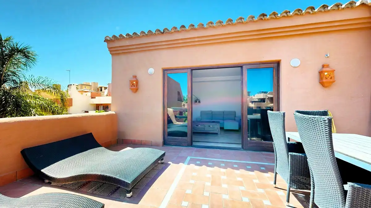 Terrace of Flat for sale in Estepona  with Air Conditioner, Heating and Terrace