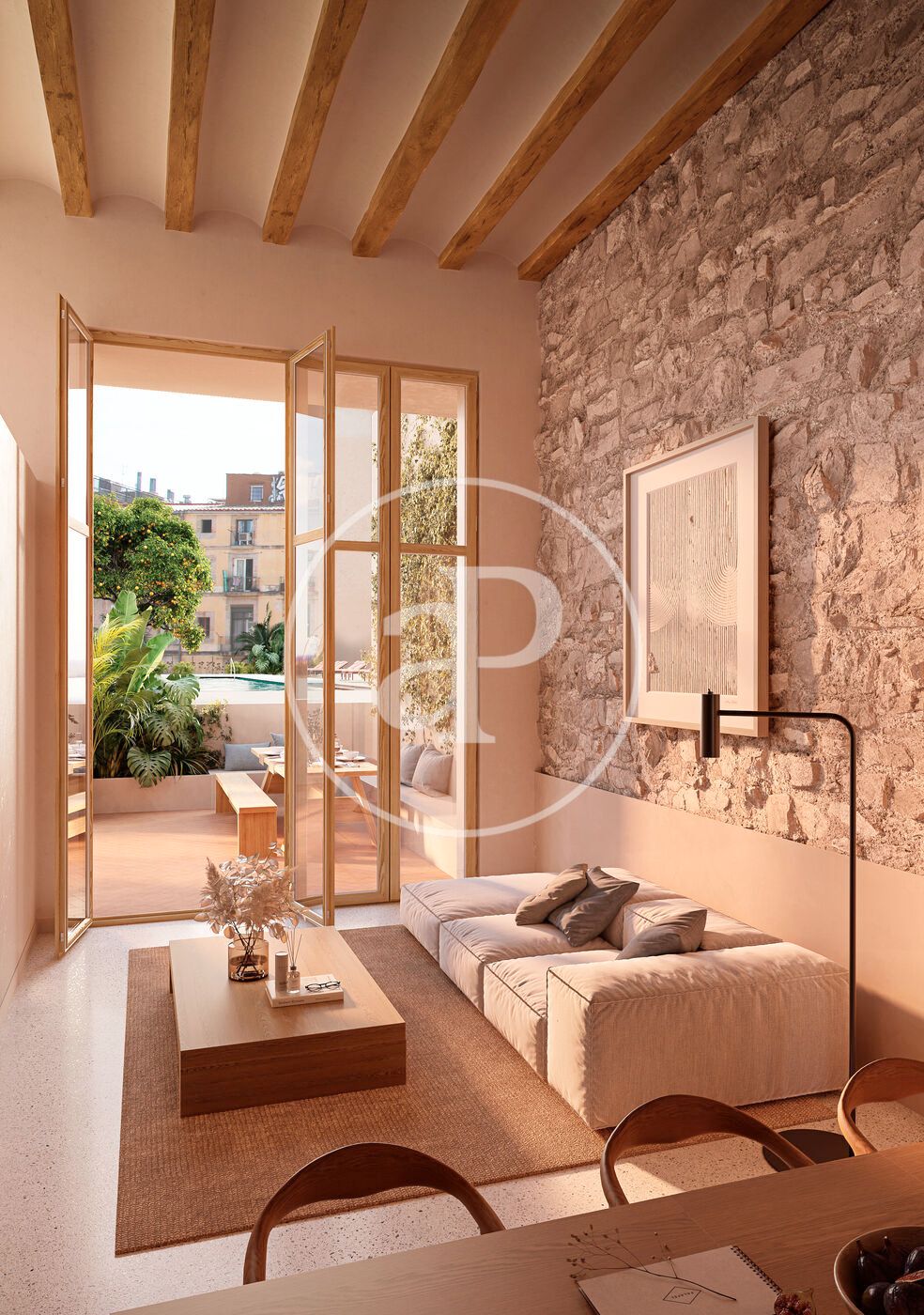 Living room of Flat for sale in  Barcelona Capital  with Air Conditioner, Heating and Terrace