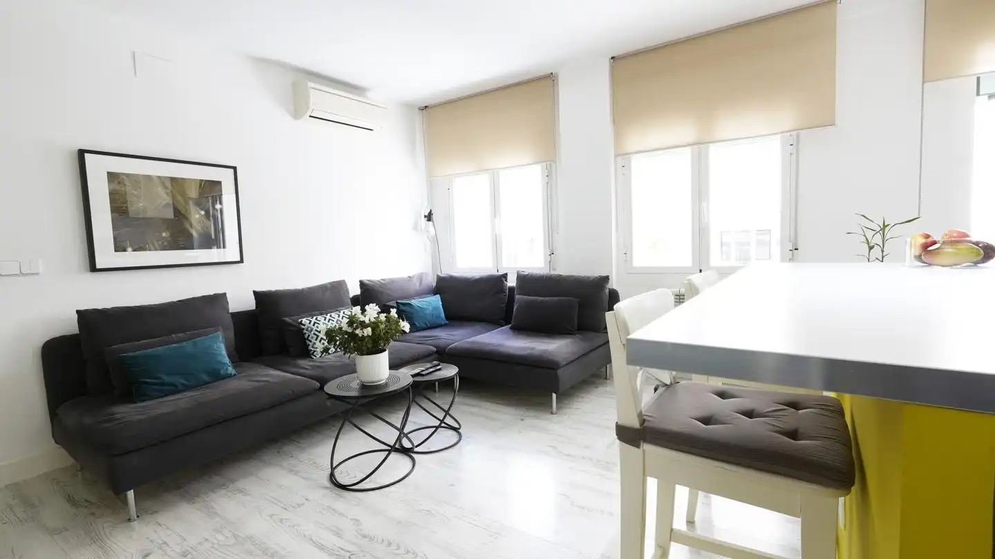 Sala d'estar de Pis en venda en Madrid amb Aire condicionat, Calefacció i Jardí privat