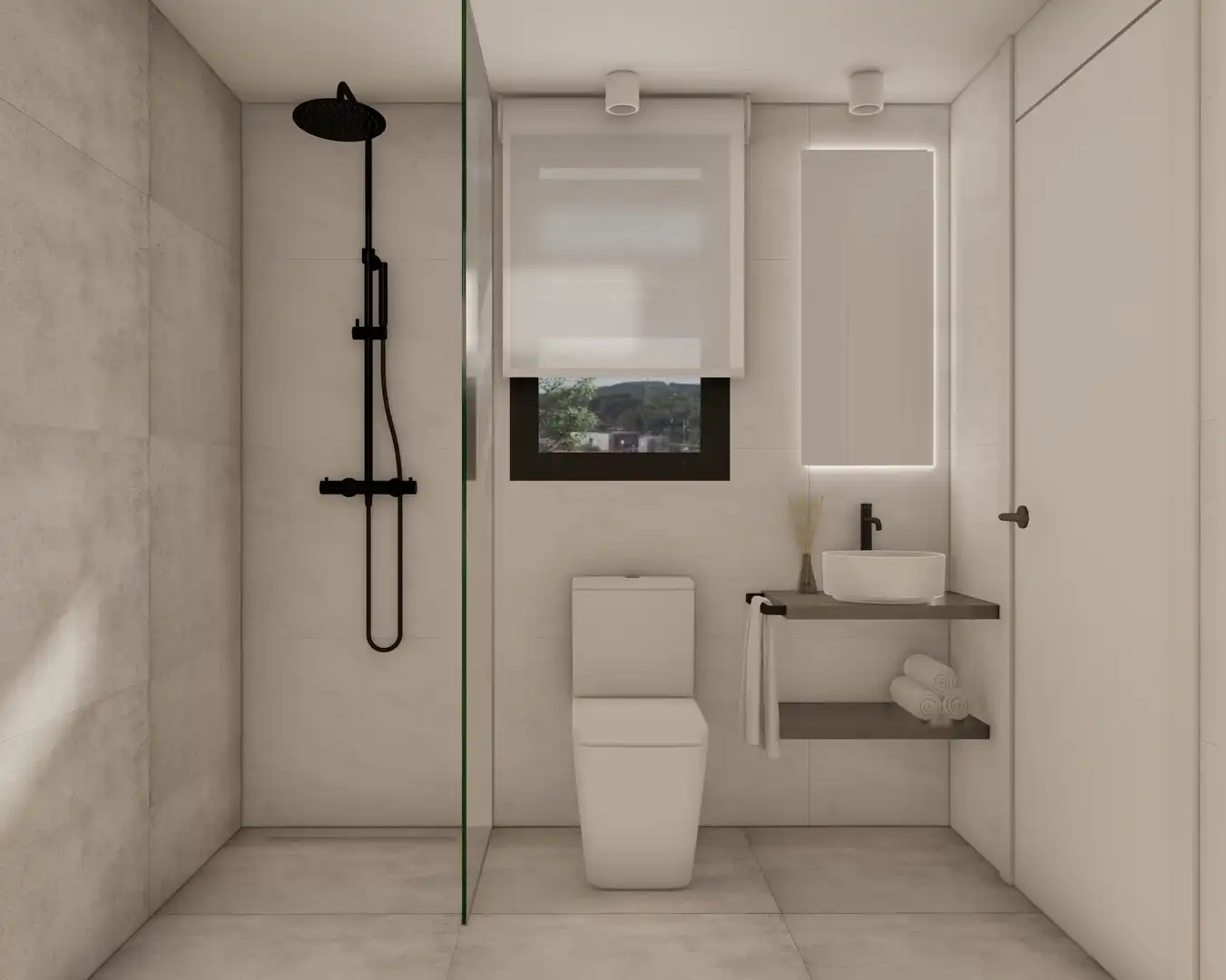 Badezimmer von Wohnung zum Verkauf in El Vendrell mit Klimaanlage, Privatgarten und Schwimmbad