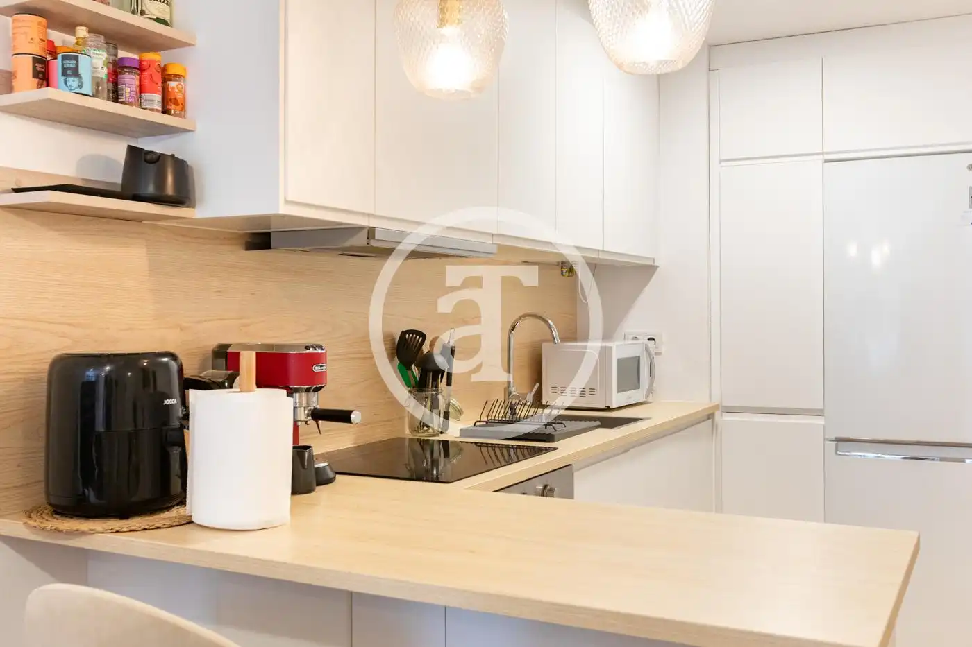 Kitchen of Flat for rent in Madrid  with Air Conditioner, Heating and Furnished