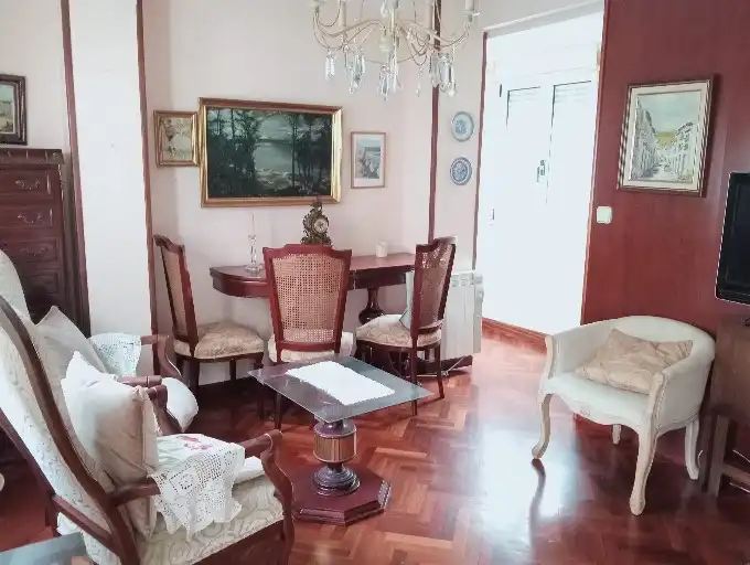 Wohnzimmer von Wohnung zum Verkauf in Santander mit Parkett, Möbliert und Waschmaschine