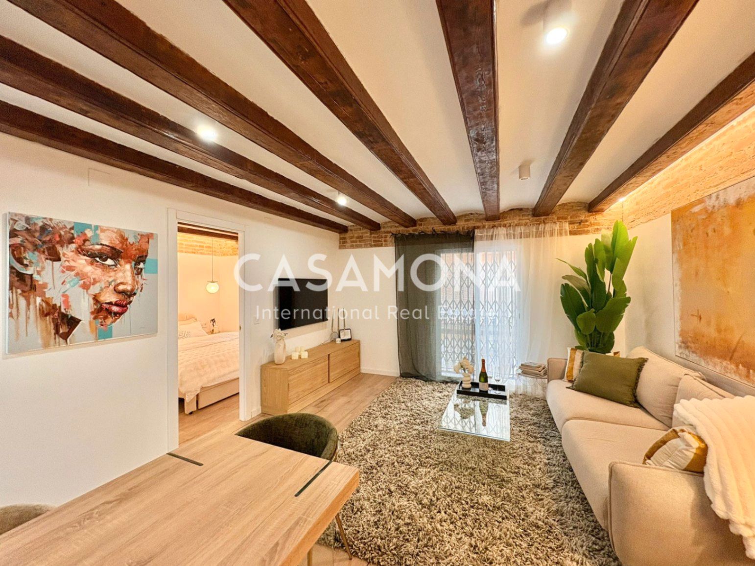 Living room of Apartment to rent in  Barcelona Capital  with Air Conditioner, Heating and Furnished